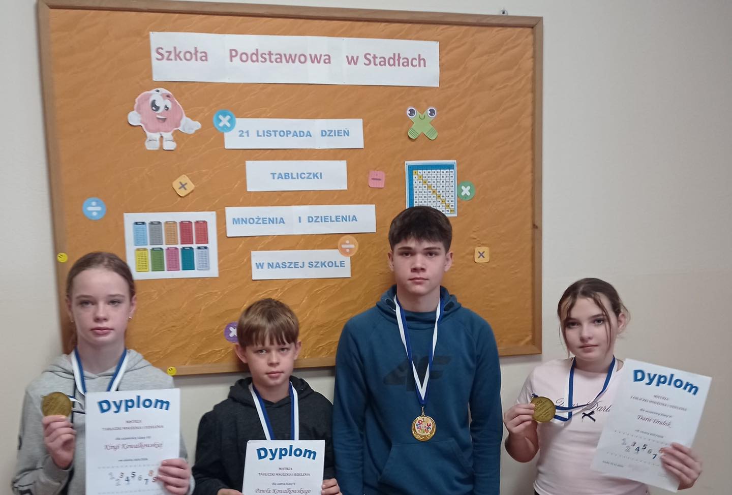 Szkolny konkurs na Mistrza Tabliczki Mnożenia i Dzielenia